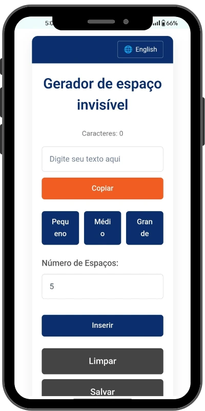 Espaço Invisível - Copiar espaço vazio