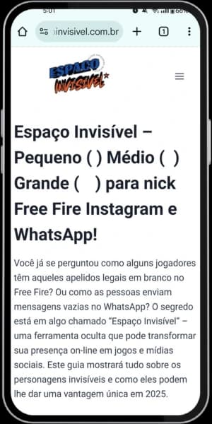 Espaço Invisível - Visite nosso site